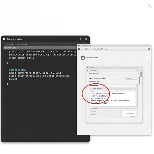 HTML preview showing local external CSS not applied effect