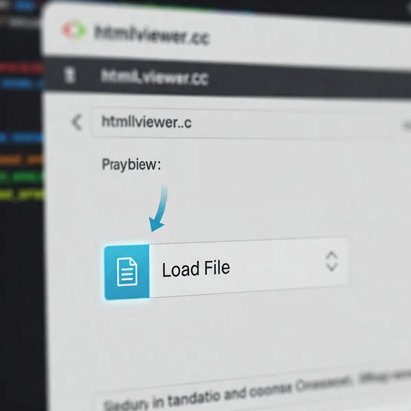 HTMLViewer.cc interface highlighting the file upload button