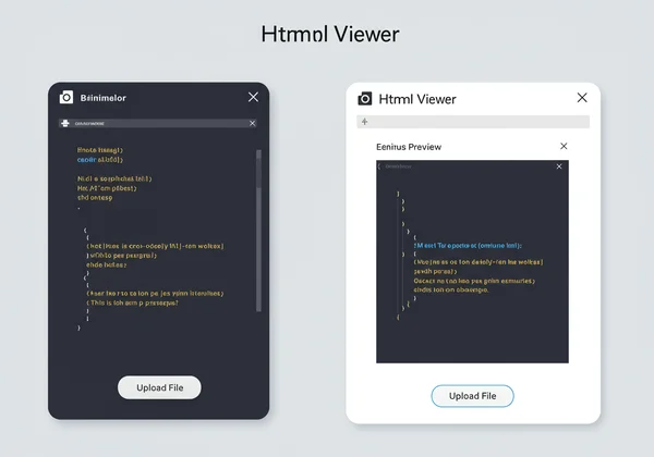 Screenshot of HTML viewer: code editor and live preview
