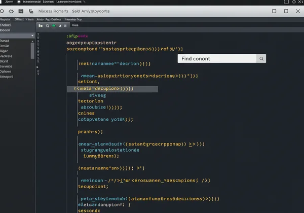 Using Ctrl+F to find a meta tag in an HTML viewer.