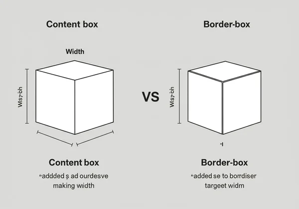 Comparison of content-box and border-box sizing models